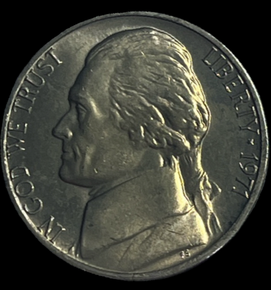 1971 Jefferson Nickel [No S Mark]