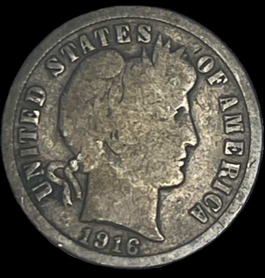 1916 Barber Dime