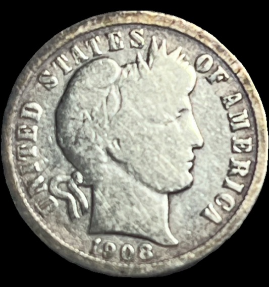 1908-O Barber Dime