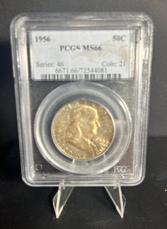 1956 Franklin Half Dollar [PCGS MS66]