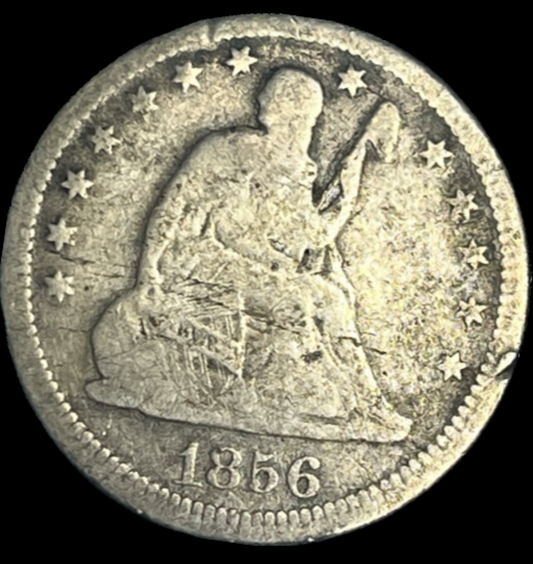 1856 Seated Liberty Quarter