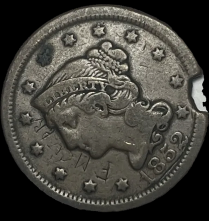 1852 Braided Hair Cent