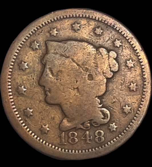 1848 Braided Hair Cent