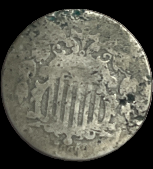 1869 Union Shield Nickel