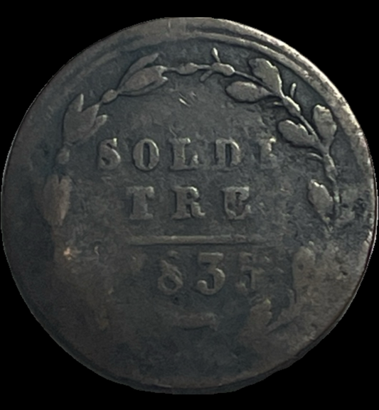1838 Ticino 3 soldi